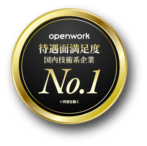OpenWork「待遇面満足度」外資を除く国内技術系企業一位