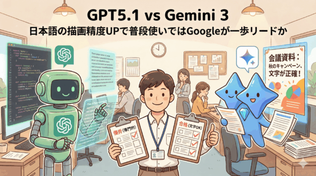 【2025年最新】GPT-5.1 vs Gemini 3：生成AIの頂上決戦、その違いと実用性を徹底比較