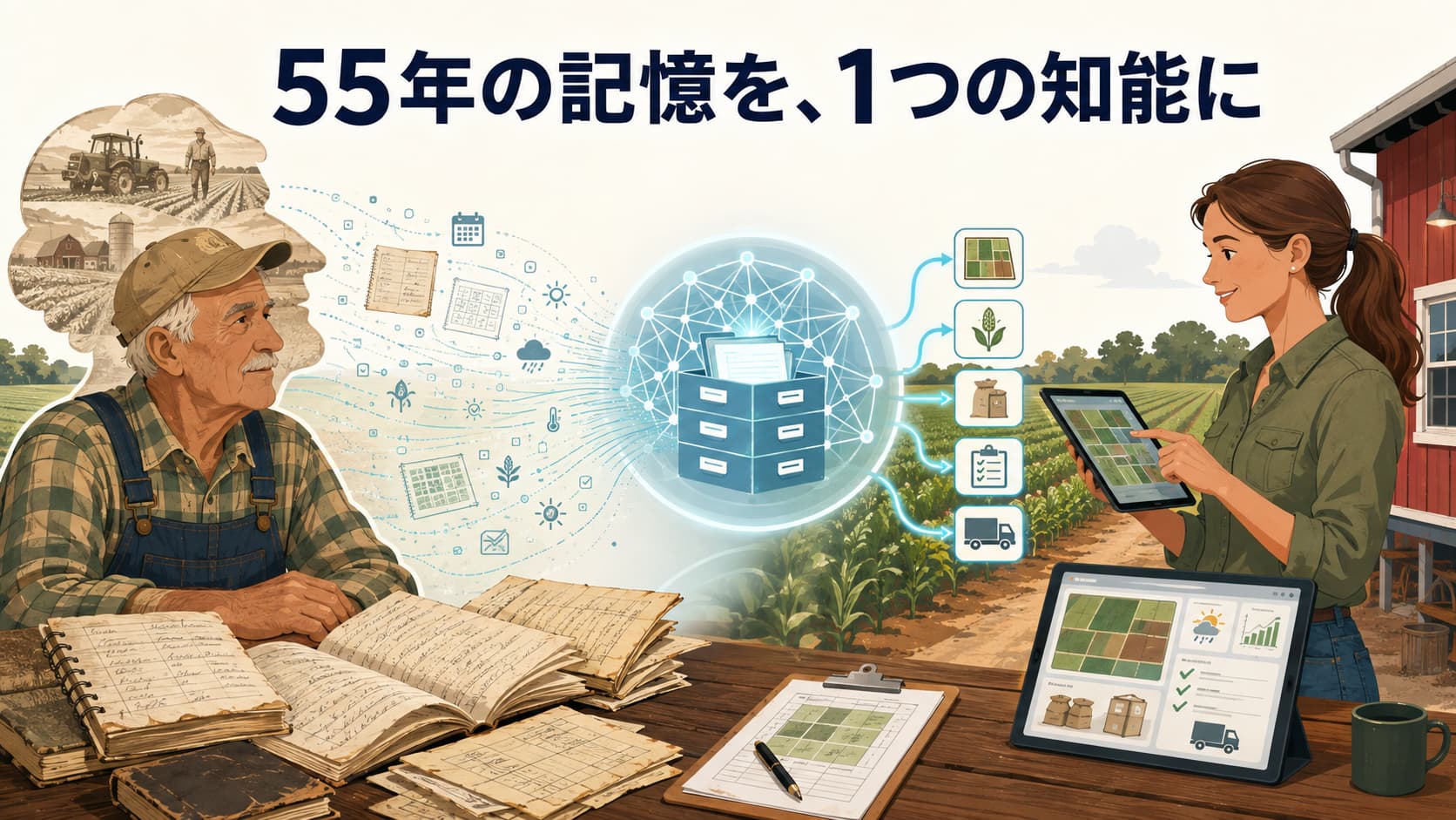 55年の記憶を呼び覚ませ〜父の日誌と娘のAI、名もなき家族農場の闘い〜