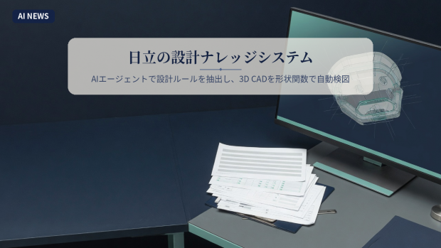 日立の設計ナレッジシステム。AIエージェントで設計ルールを抽出し、3D CADを形状関数で自動検図