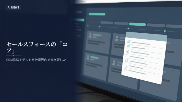 セールスフォースの「コア」。CRM推論モデルを自社境界内で後学習した