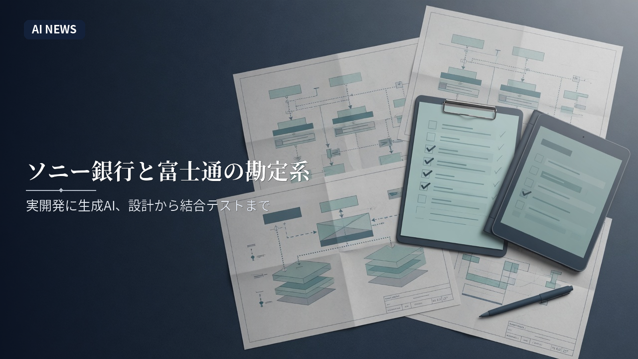 ソニー銀行と富士通の勘定系。実開発に生成AI、設計から結合テストまで