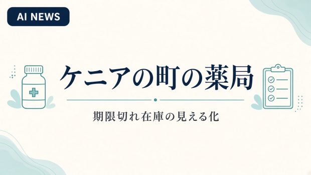 ケニアの町の薬局。期限切れ在庫を先に見える化したこと