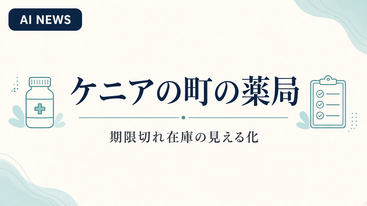 ケニアの町の薬局。期限切れ在庫を先に見える化したこと