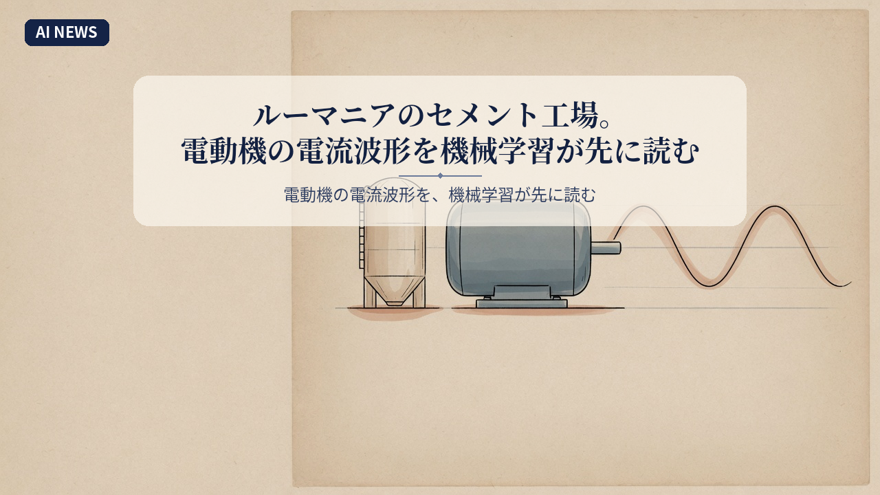 ルーマニアのセメント工場。電動機の電流波形を機械学習が先に読む