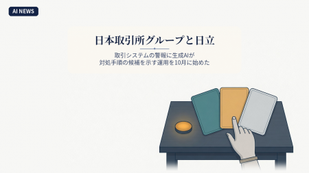 紺色の机の上で、琥珀色の小さな灯の横に無地のカードが3枚扇形に並び、人の手がまん中の1枚を指で選んでいるイラスト